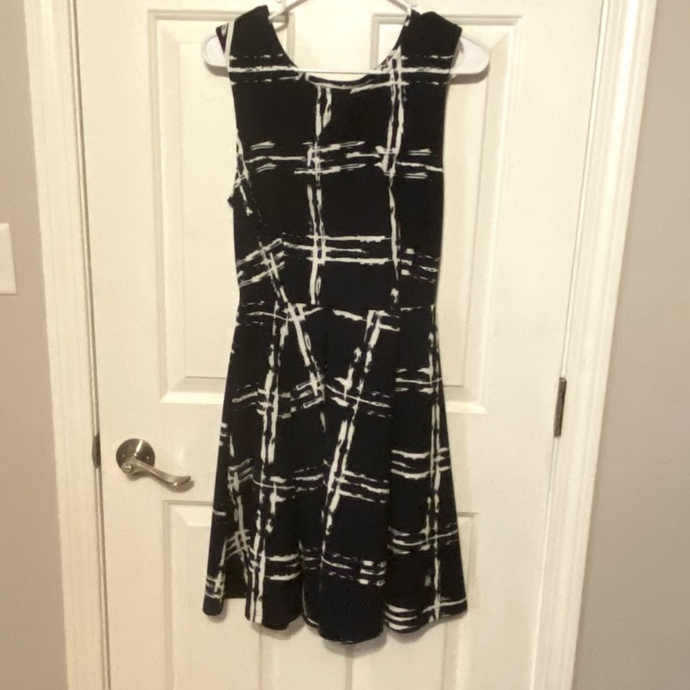 NWT CLASSIC NAVY/WHITE dress by KAKTUS in LARGE-timeless beauty!!